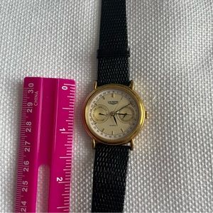 90s Vintage Laurens Swiss Watch Quartz Leather Strap Unisex